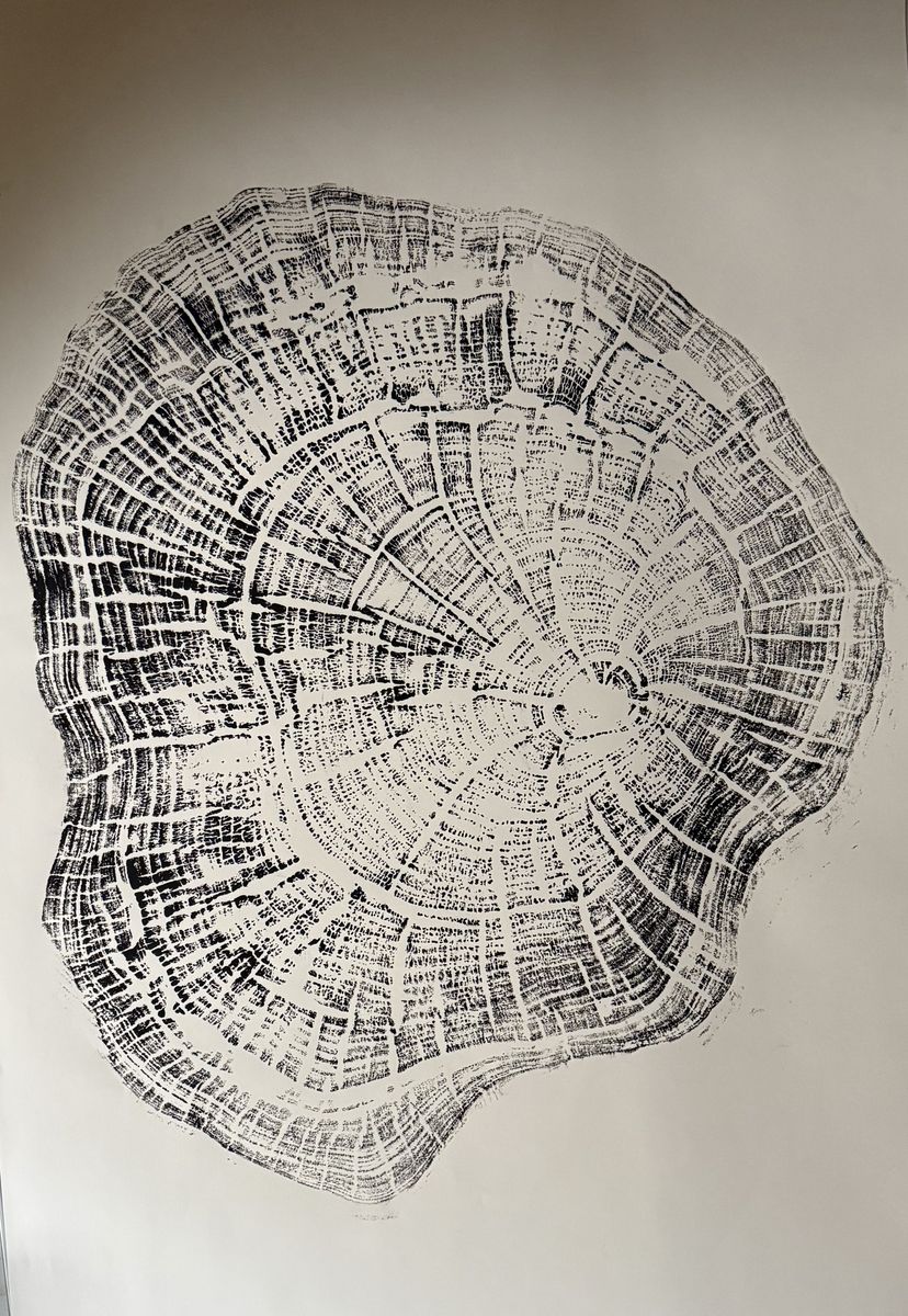 Original wood stump print