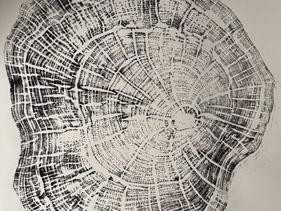 Original wood stump print