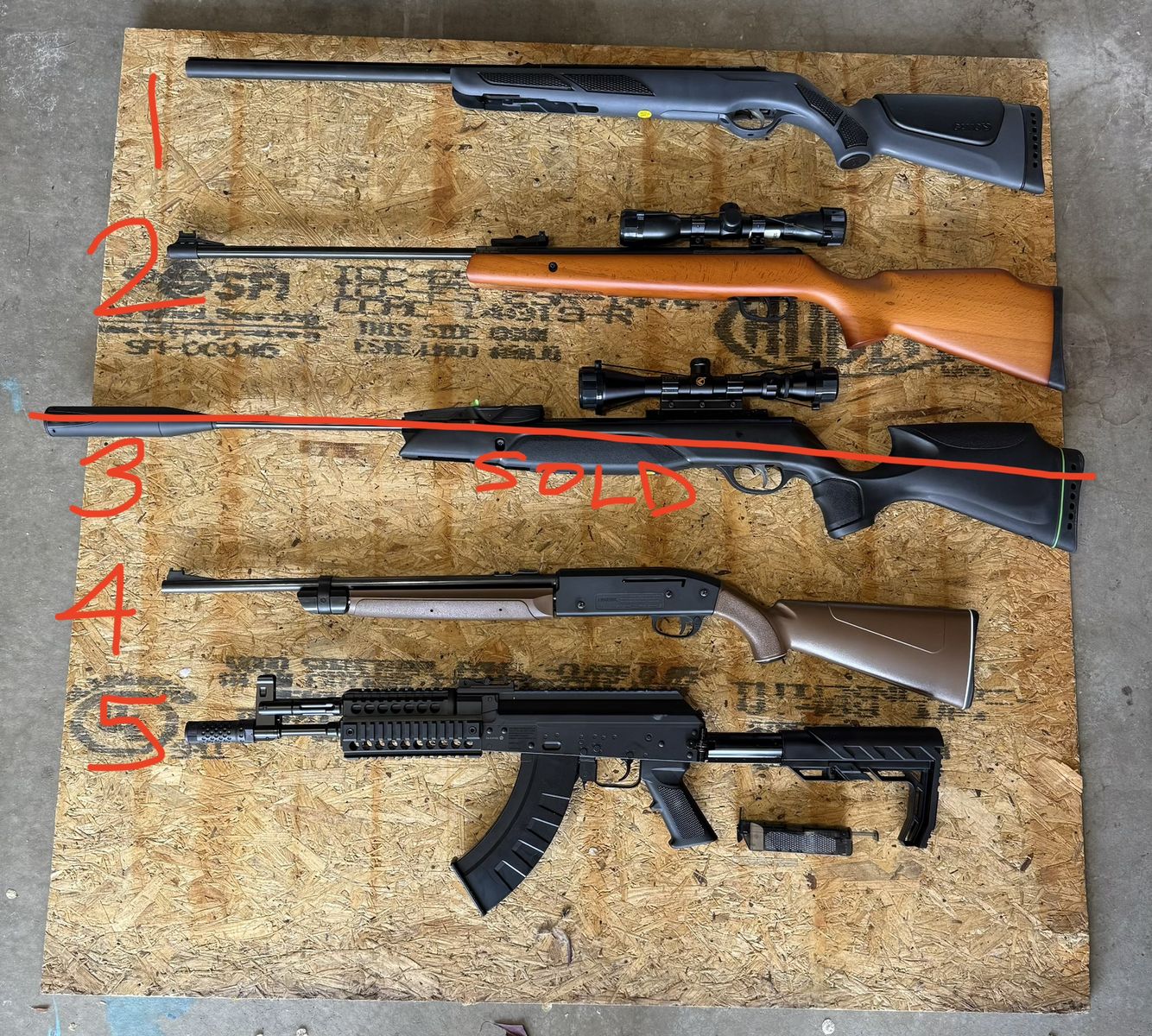 Pellet guns and BB guns