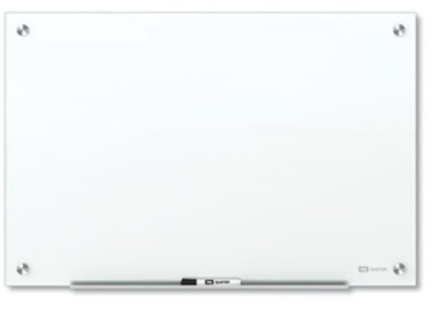 QUARTET Brilliance Glass NON MAGNETIC Dry-erase Boards, 72" X 48", White Surface