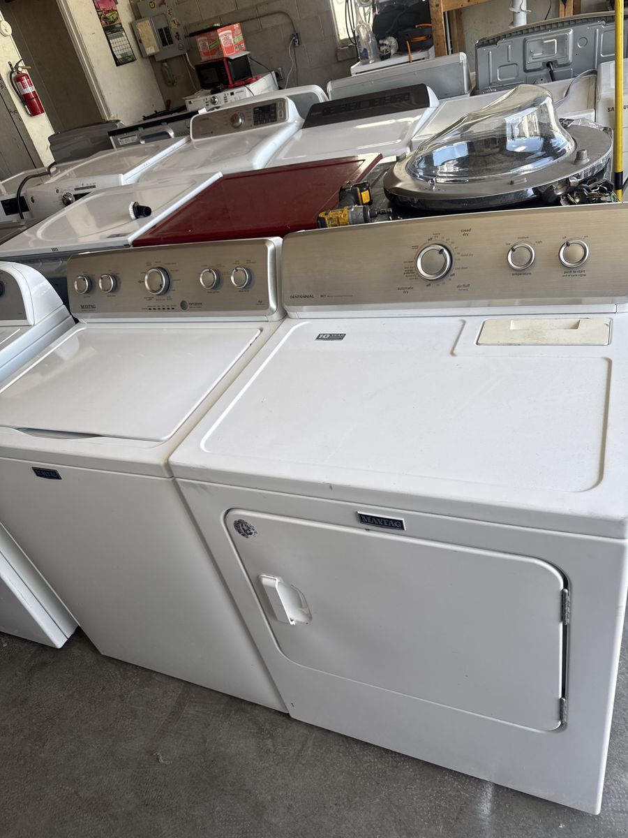 Maytag Centennial White Top Load Washer & Electric Dryer Set - Excellent Condition