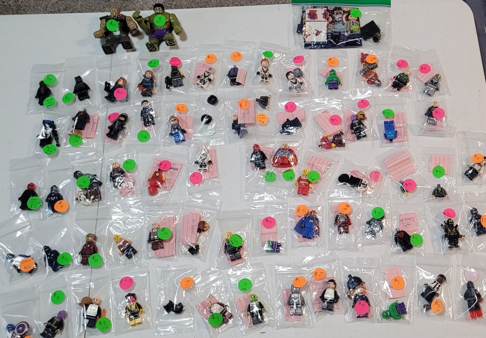 Lego Marvel Minifigure all for $295 or priced as Marked