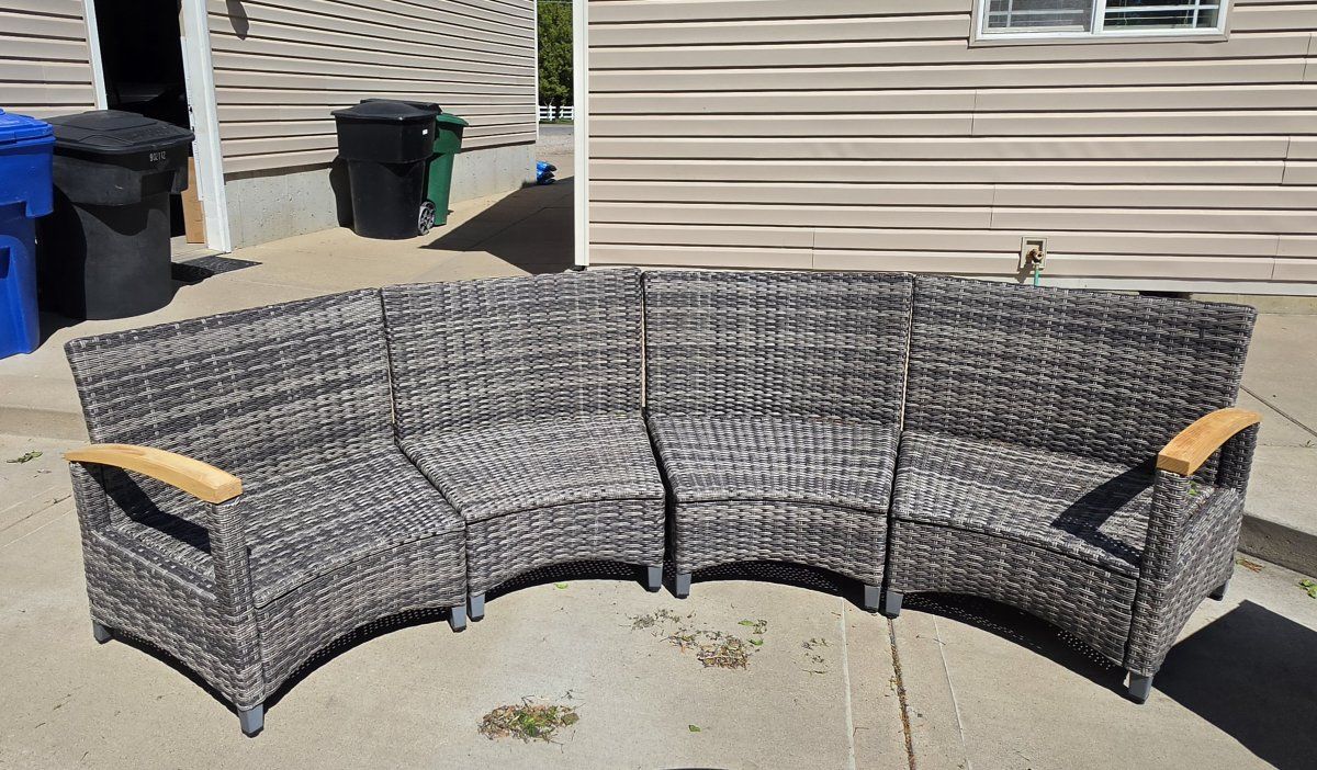 Wicker Patio Furniture – Needs New Cushion Covers – $100