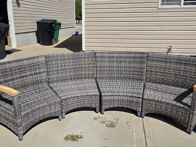 Wicker Patio Furniture – Needs New Cushion Covers – $100
