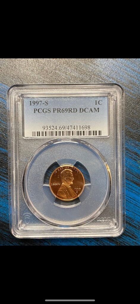 1997-S 1C LINCOLN PENNY PCGS PR69RD DCAM