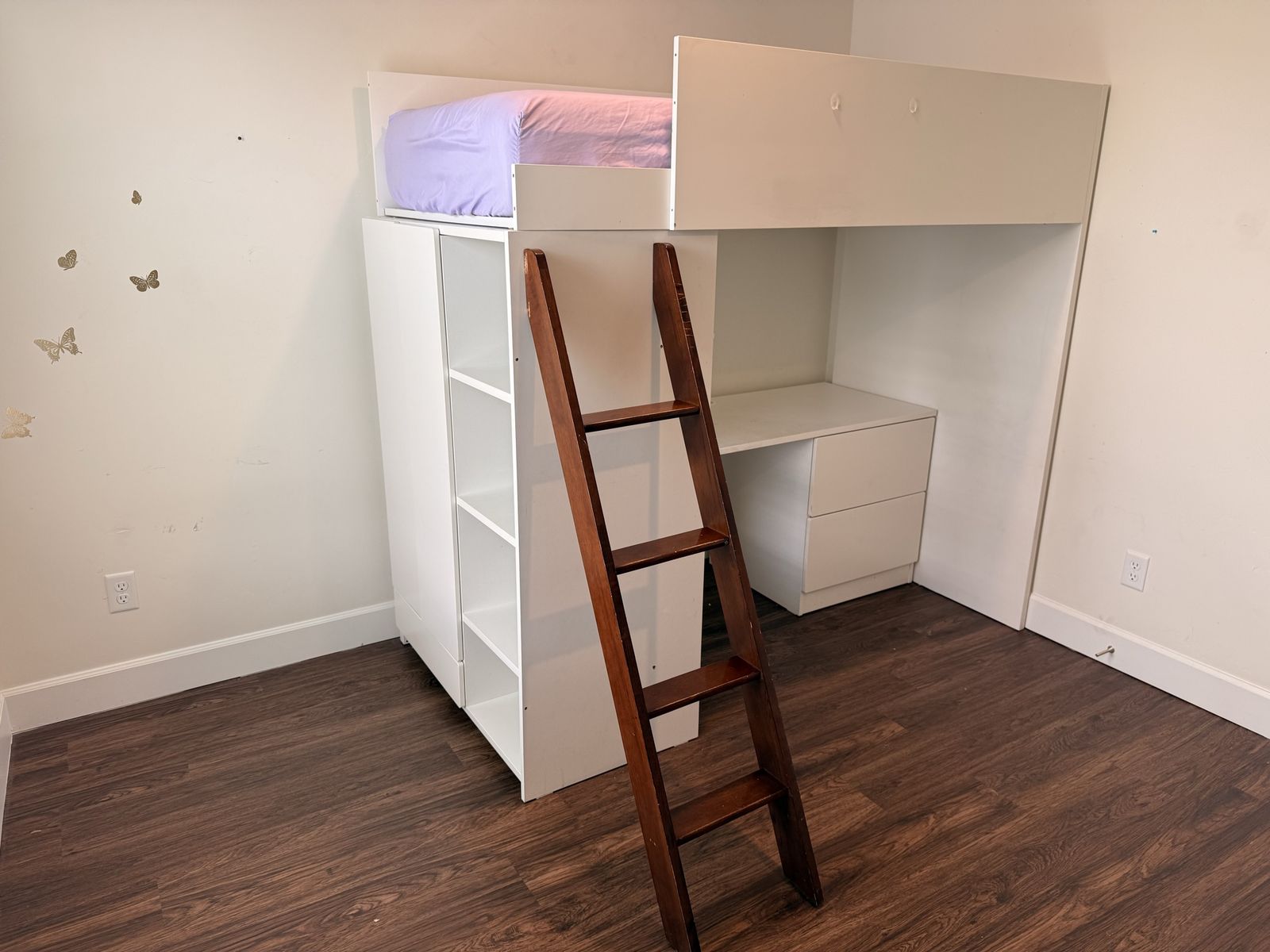 Twin Loft bed with desk