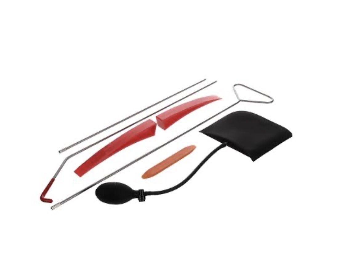 Car Door Unlock Tool Kit - Professional Auto Entry Tools with Air Wedge Bag, Long Reach Grabber