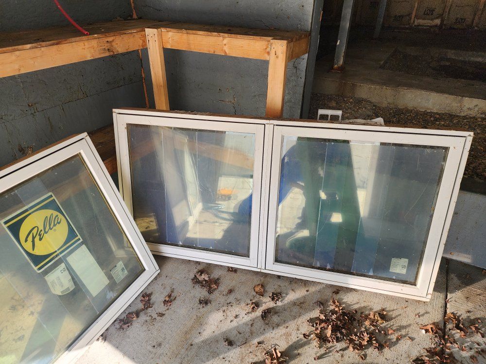 Four 35"x35" Aluminum Pella Casement Windows