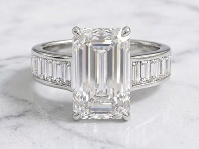 4.65ct Emerald Cut Diamond Ring Lab