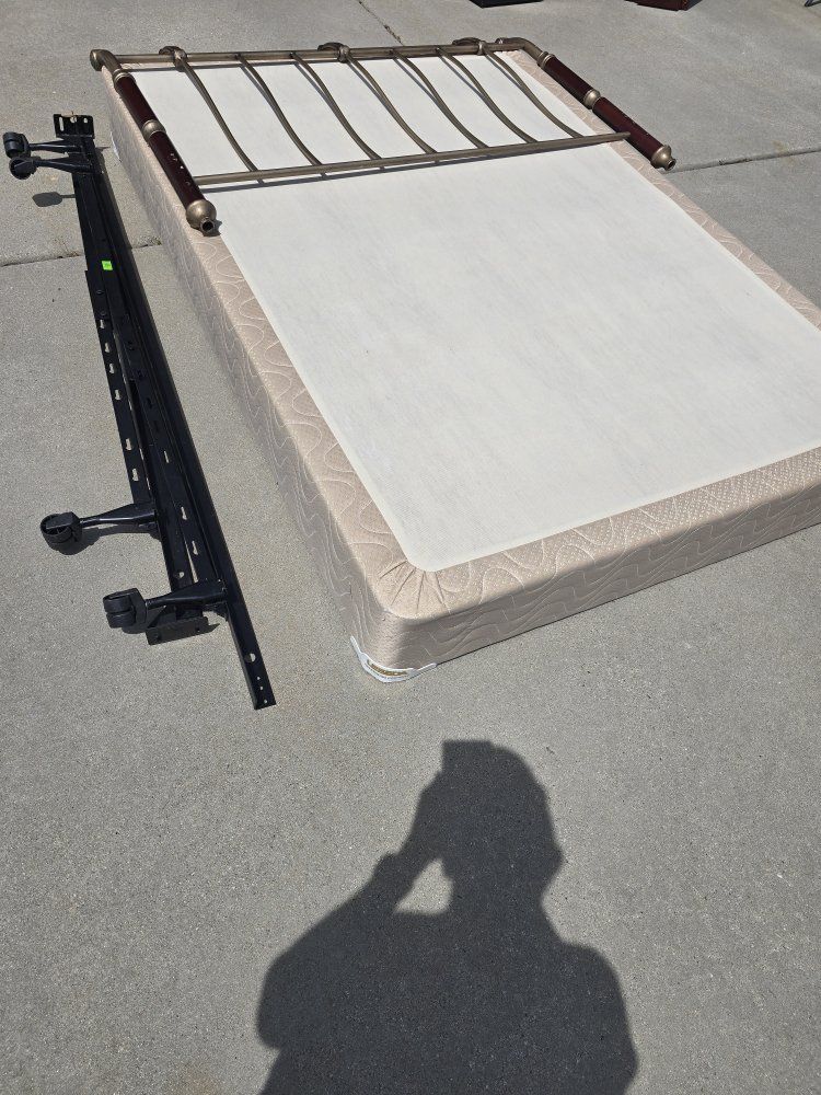 "Full" Box springs, frame headboard