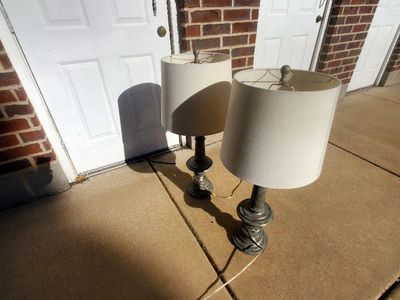 Like New! Work Great!
Pair of Distressed Finish Table Lamps Fcfs