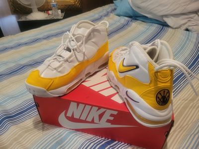 Nike Air Max Uptempo 95 White/Varsity Maize Men's Basketball Shoes with Box