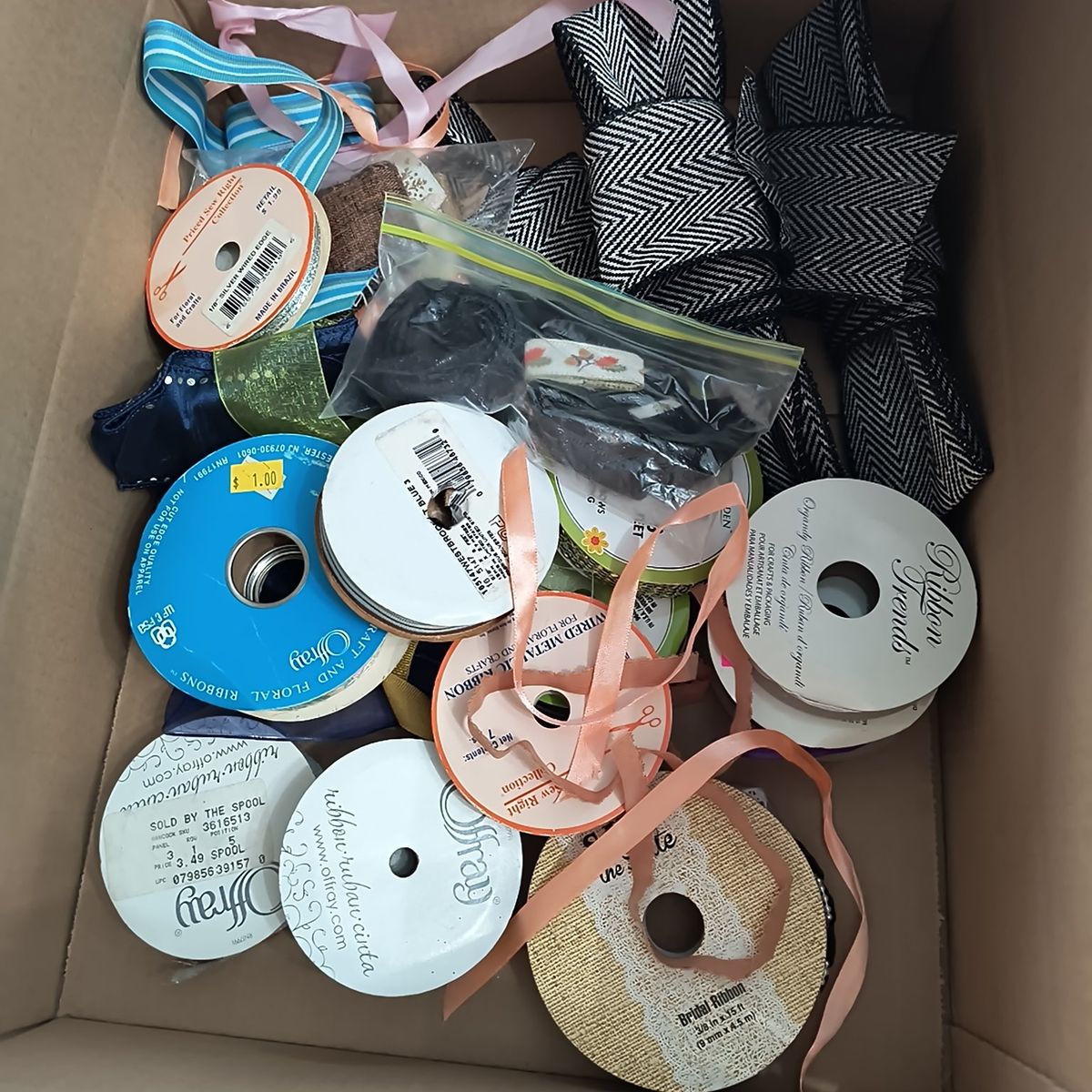 craft ribbon loose and spools