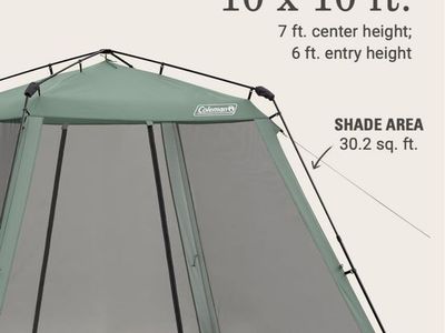 Coleman 10x10 ft. Screened Canopy Tent with UVGuard, brand new in box. Cash only