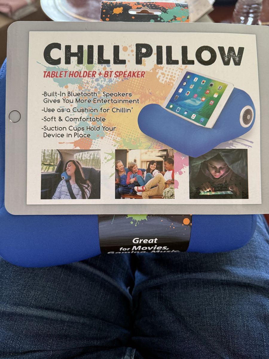 Chill Pillow Tablet Holder + Blue Tooth Speaker