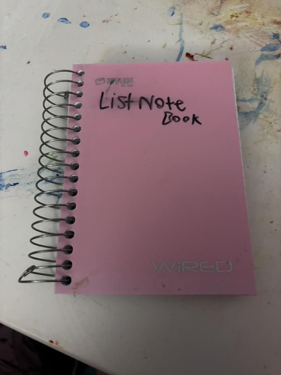 TOP FLIGHT WIRED Pink Spiral Notebook - Lined Paper