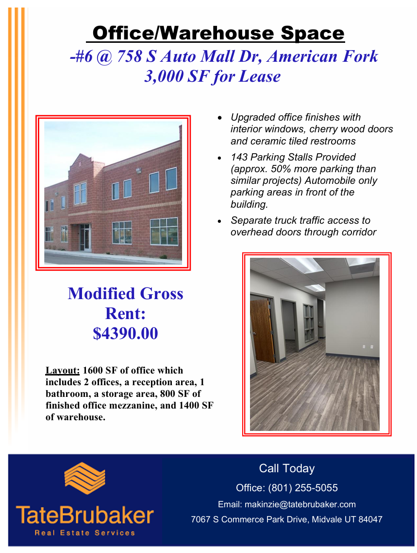 758 S Auto Mall Dr. #6 American Fork