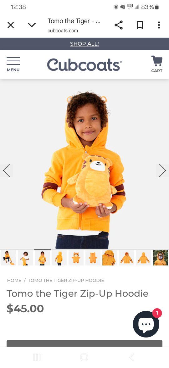 Cub coats toddler sweatshirt. 4/5. New