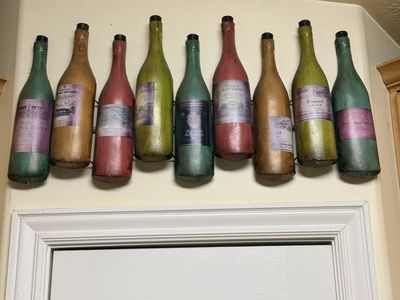 Metal Vintage Wine Art 18x30