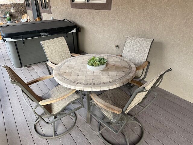 Patio table and 4 chairs