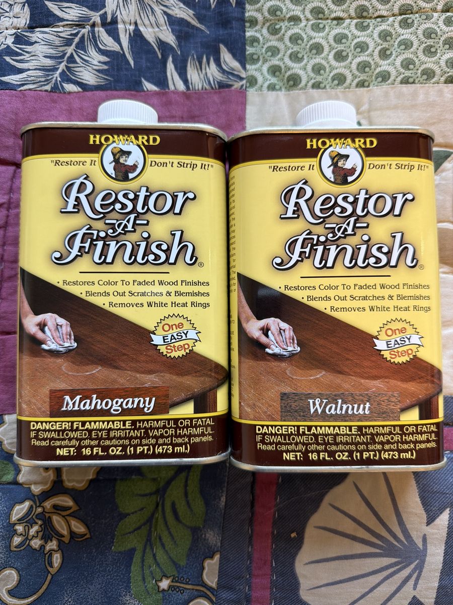 Howard Restor-A-Finish: Mahogany & Walnut, 16oz Each - Restore Wood Finishes, Remove Scratches