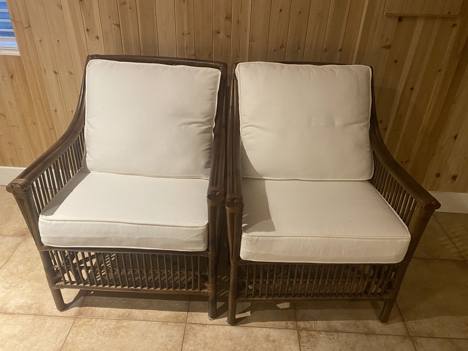 2 Panama Jack brand rattan chairs