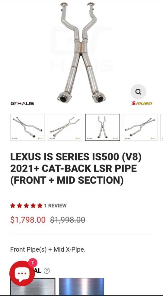 GT HAUS Meisterschaft Exhaust System for 2021+ Lexus IS500 V8