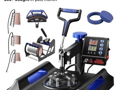 VEVOR P8038 8-in-1 15x15" Digital Swing-Away Heat Press Machine - Barely Used