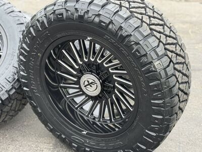 20" XF 20x10 8 Lug 8x170 8x6.5 35" Nitto 35x12.50R20 Chevy GMC Dodge Ram Ford