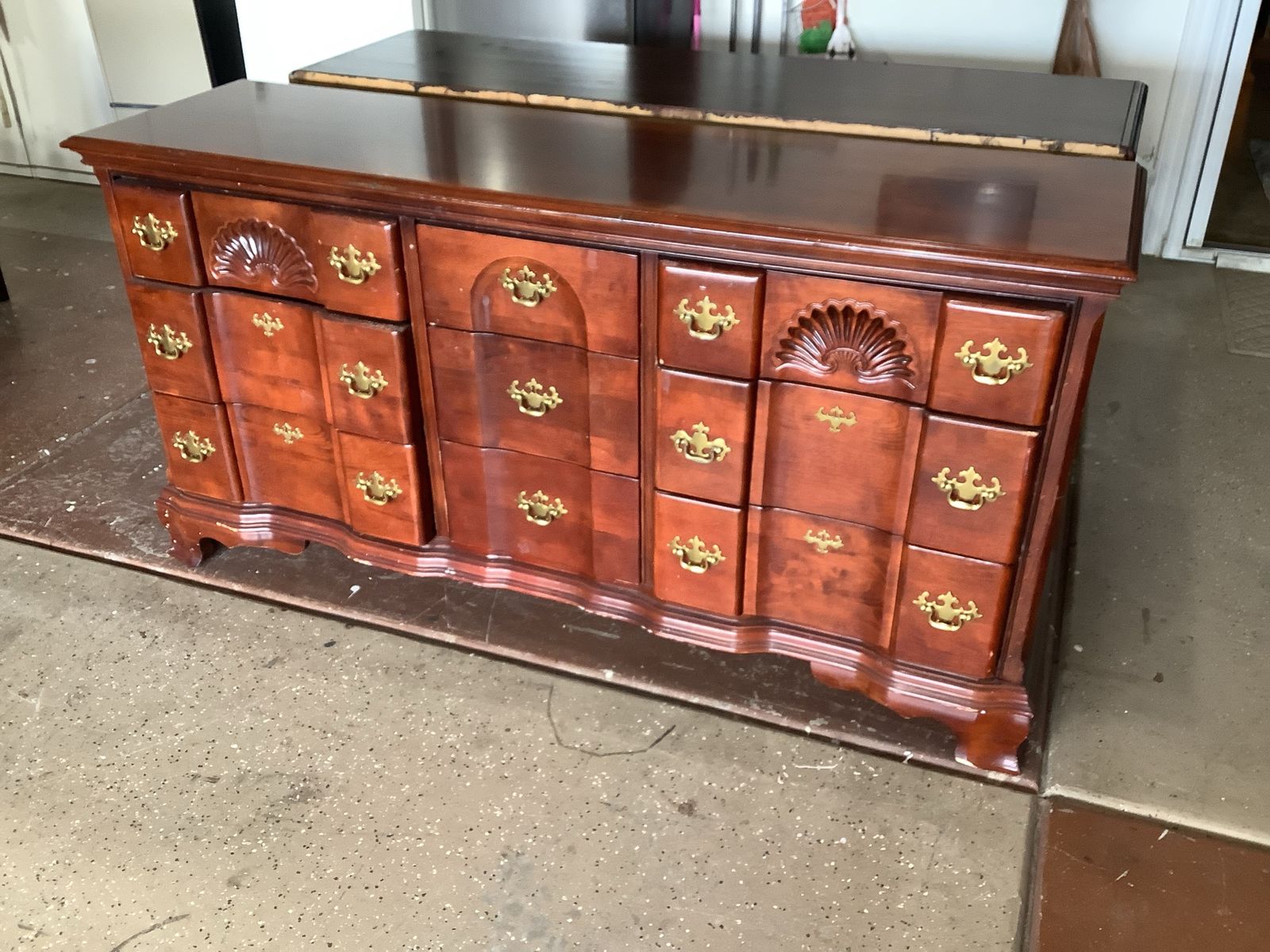 Beautiful All Wood 9 Drawer Dresser