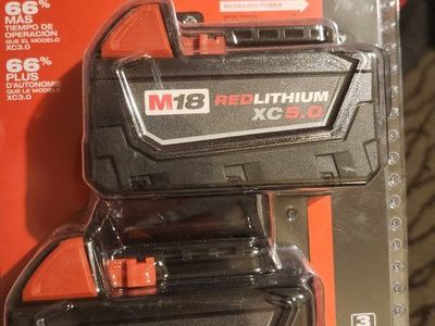 Milwaukee M18 REDLITHIUM XC5.0 Extended Capacity Battery 2-Pack, New in Package. I have 2 of the 2pks