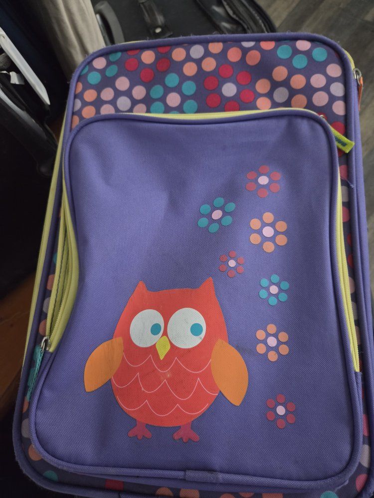 5 different 2 wheel carry-ons: 2 kid-themed: Olympia Carry-On Suitcase & Pink Rolling Luggage & 2 bbbbb checked bags - $5 each s