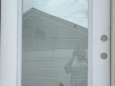 Exterior Full-Lite White Entry Door with Clear Glass - Left Hand Outswing, 32x80 Inches