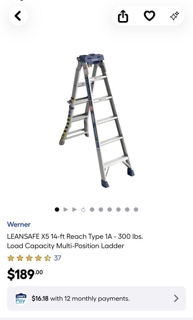 Aluminum Extension Ladder  14ft