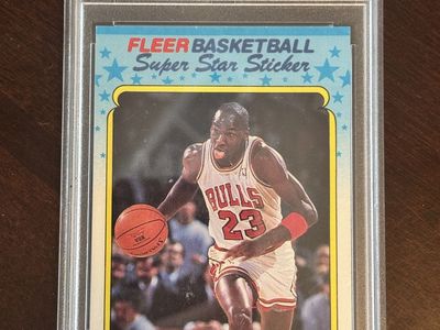 1988 Fleer Michael Jordan #7 Basketball Super Star Sticker PSA 6