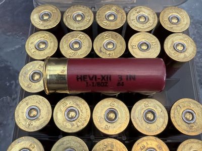 Hevi-XII Tungsten Shotgun Shells 3" #4 Shot 1-1/8 oz (4 Boxes)
