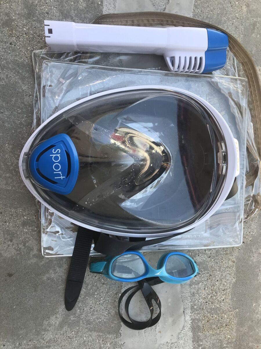 head full face snorkle and mask set fashioned after elons space x suit