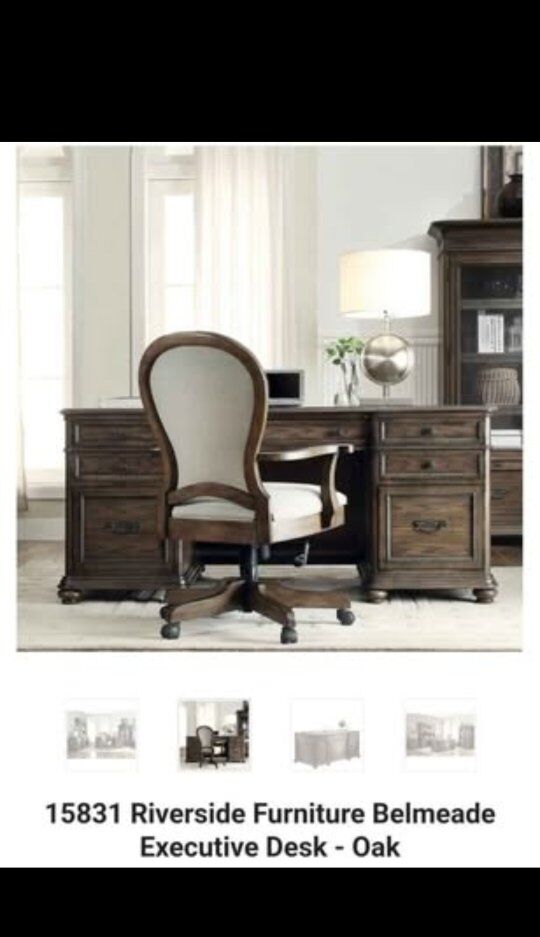 Executive Desk- Old Wood Oak Finish