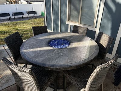 Outdoor Patio Table with Fire Pit