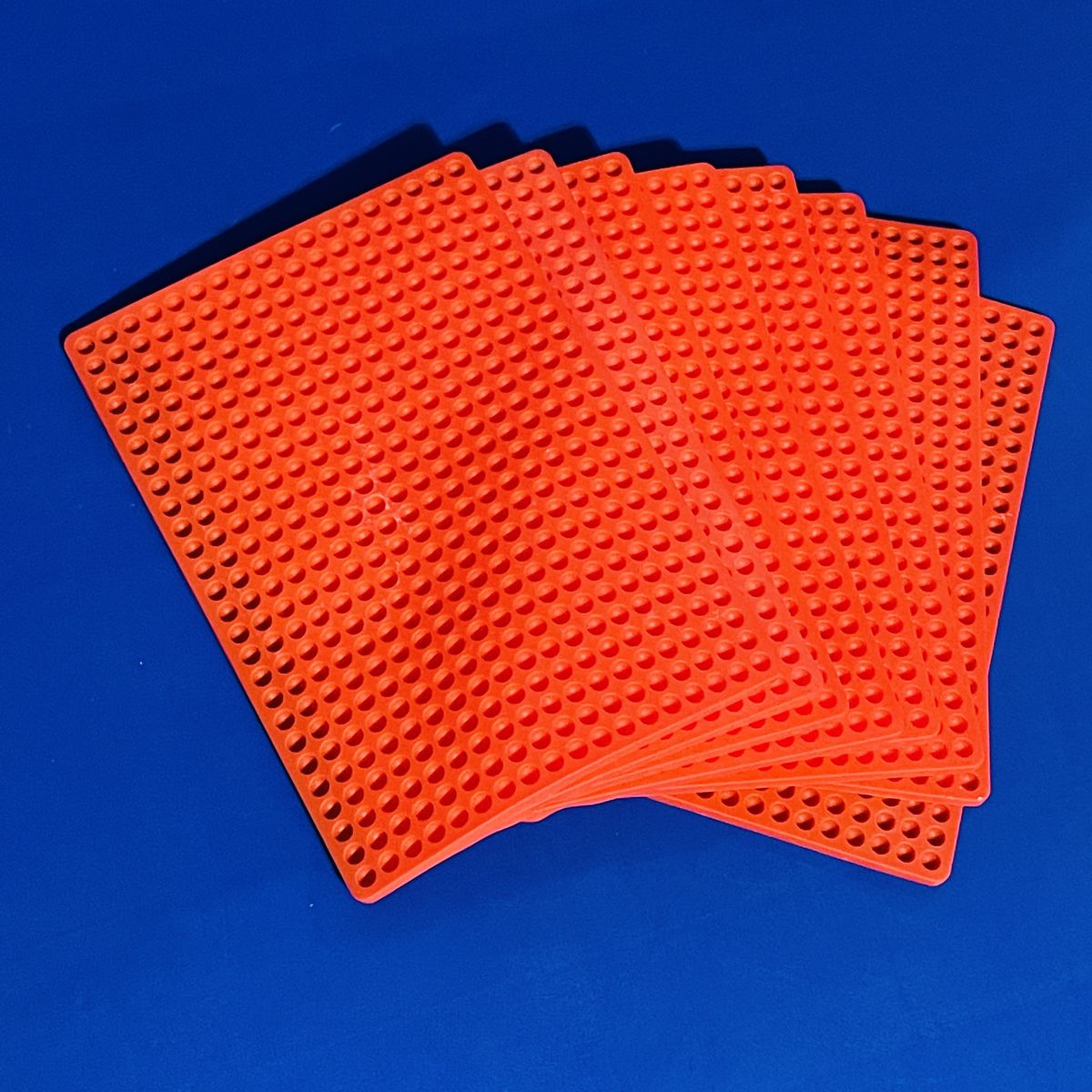 Orange Silicone Tray Set Multiple Pieces