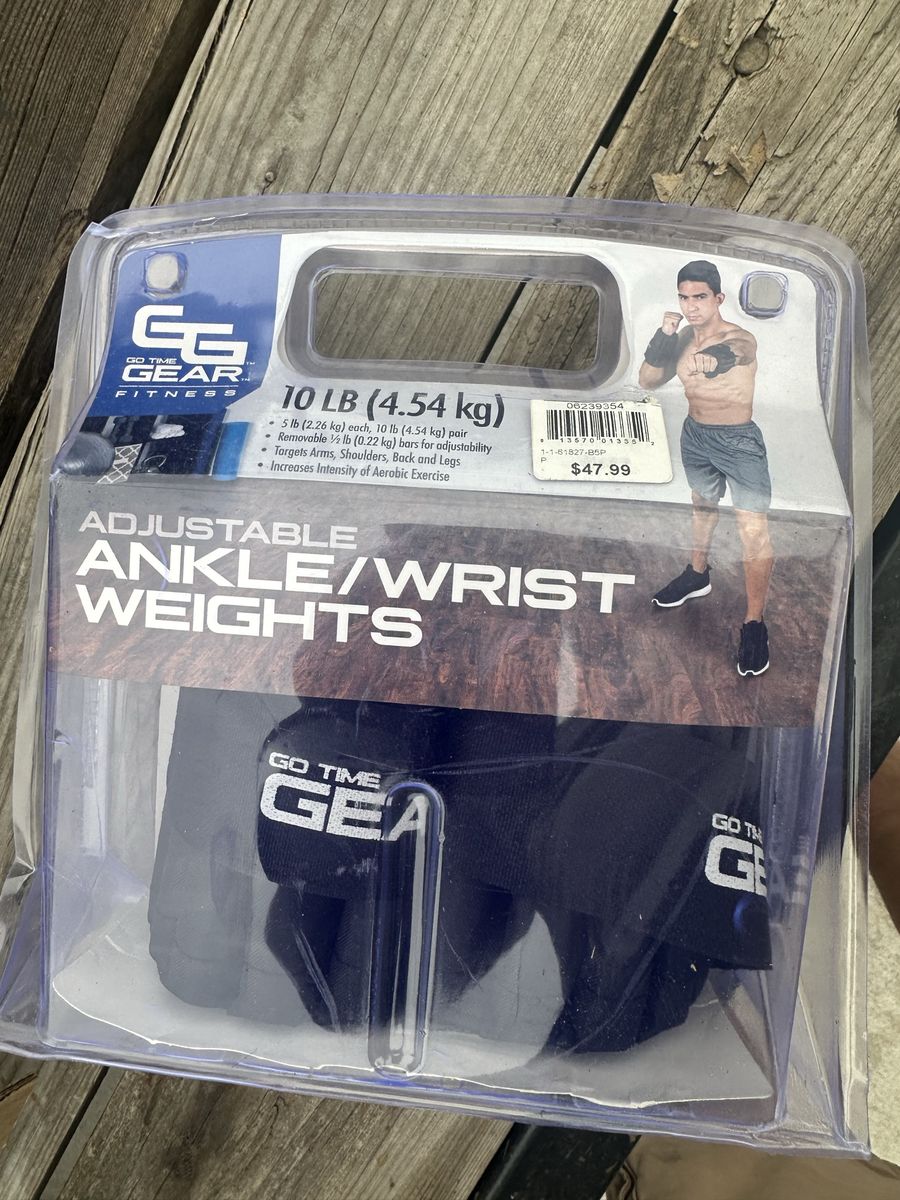 Go Time Gear Fitness Adjustable Ankle/Wrist Weights - 10 lb Total (5 lb Each)