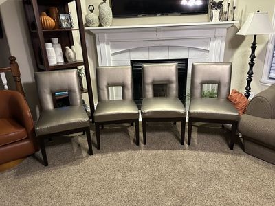 4 Metalic Chairs - Excellent Condition