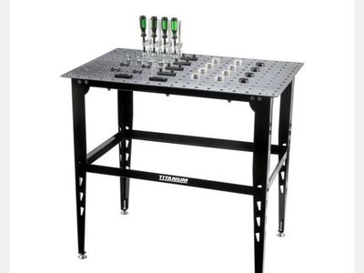 TITANIUM 36x24 in. Modular Welding Table with Fit-Up Kit - Precision & Versatility
