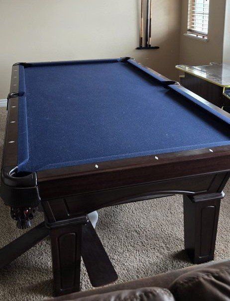 Olhausen 8' Belmont Slate Pool Table + Original Ping Pong Conversion Top