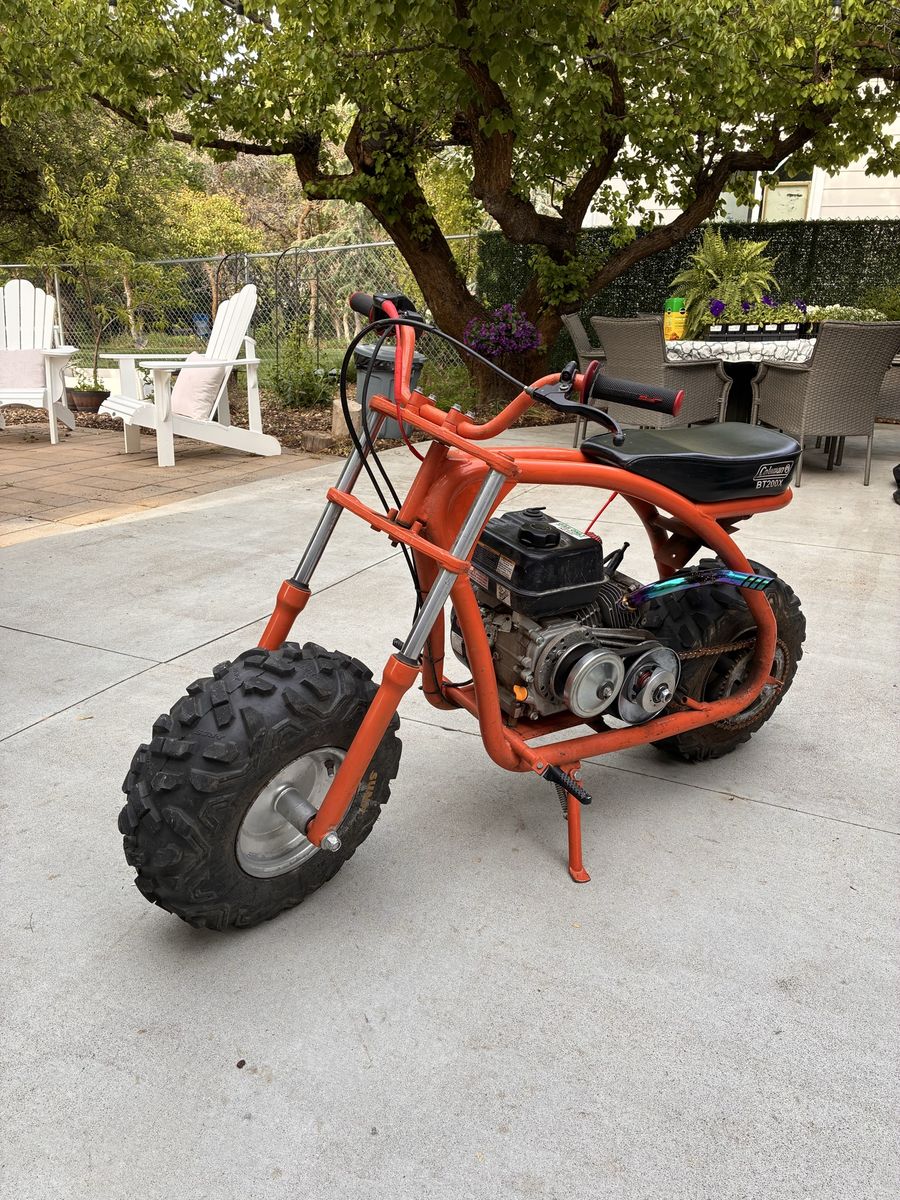 UPGRADED Coleman bt200x mini bike. *NEED GONE*