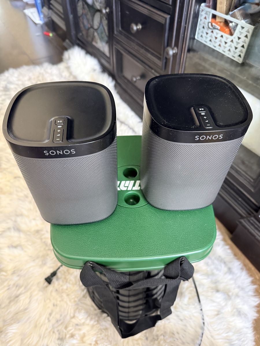 Pair of Sonos Play:1 Compact Wireless Smart Speakers - Black/Graphite