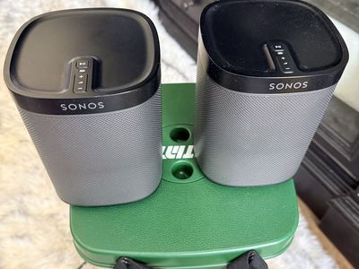 Pair of Sonos Play:1 Compact Wireless Smart Speakers - Black/Graphite