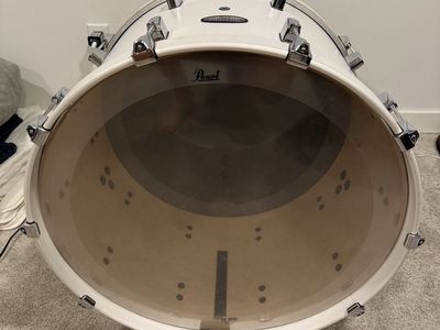Pearl Decade Maple 24x14 Bass Drum in White Satin Pearl - Used