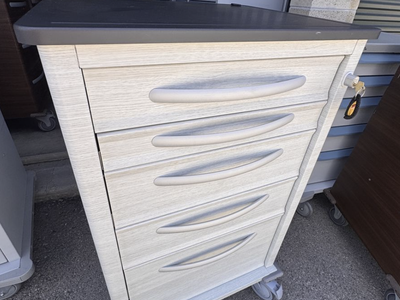 Tool and Storage Chest, Tool Box, Storage Cart, Chest with drawers and Rollers, 2 Colors Available.