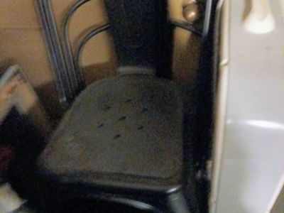 Black Metal Chair - Industrial Style Dining/Accent Chair
